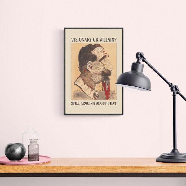 Vintage Phrenology Satire Poster - Political Caricature by Belloguet