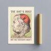 Satirical Artwork, Dark Academia Art: “The Hat’s Holy – But the Thoughts Aren’t” – Phrenology Head Print