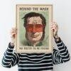 Phrenology Caricature Art Print: Vintage Satirical Decor