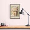 Satirical Artwork, Dark Academia Art: “Glasses Half Full – Ideas Half Baked” – Phrenology Head Print