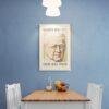 Satirical Artwork, Dark Academia Art: “Glasses Half Full – Ideas Half Baked” – Phrenology Head Print