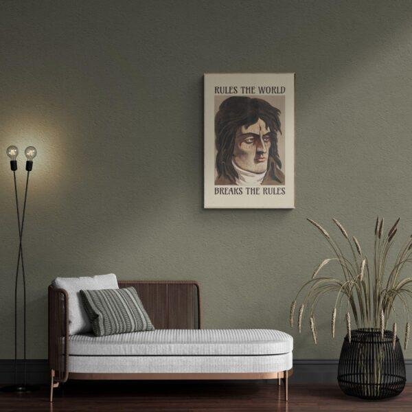 Satirical Artwork, Dark Academia Art: “Rules the World – Breaks the Rules” – Phrenology Head Print
