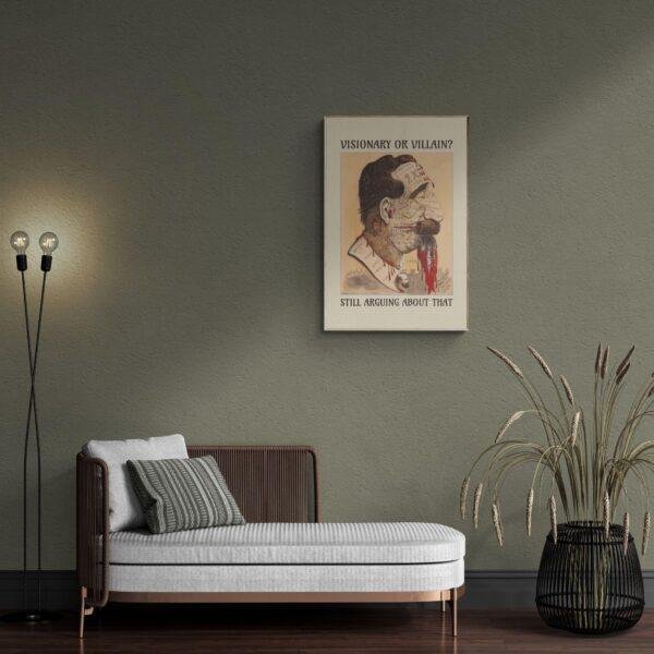 Vintage Phrenology Satire Poster - Political Caricature by Belloguet