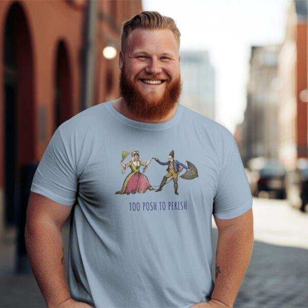 William Heath Too Posh T-Shirt – White Elephant Gift, Political Cartoon Art, Vintage Satire Tee