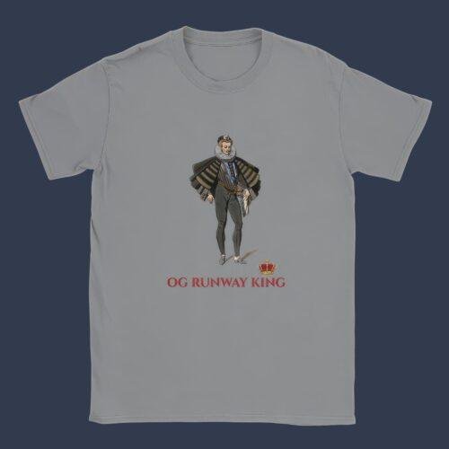 Henry III 'OG Runway King' Meme T-Shirt – Vintage Art Parody Tee