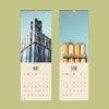 Modern Architecture Wall Calendar – Urban Photography, Industrial Style, Architect Gift, Slimeline