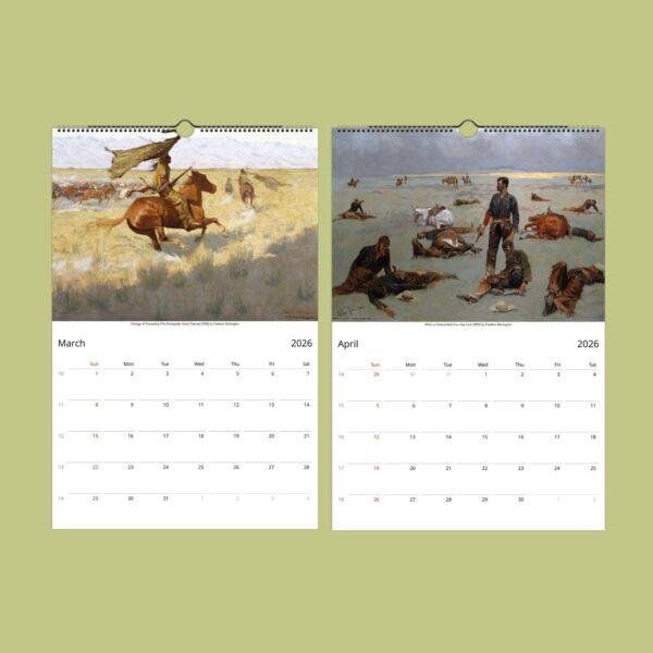 Frederic Remington Wall Calendar – Native American Art, Semi-Glossy Paper