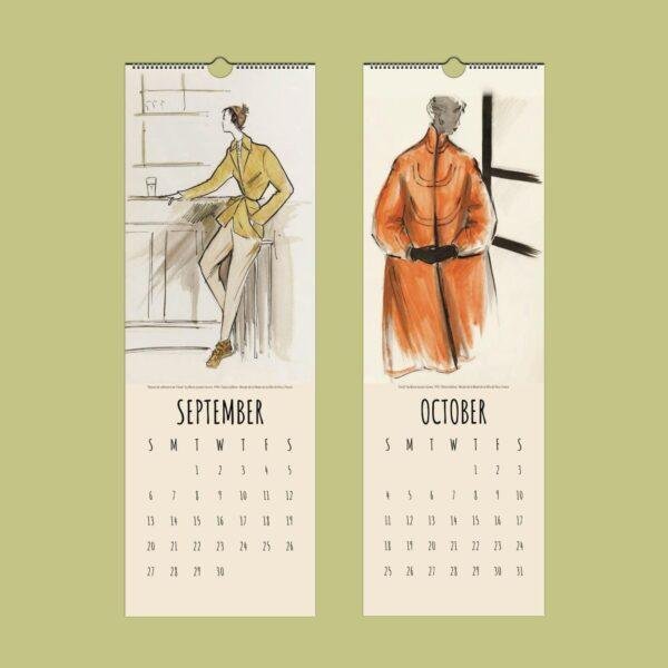 Parisian Elegance Wall Calendar – Marie-Louise Carven Fashion Art, Stylish Calendar Gift for Fashion Lovers, Women's Clothing Illustration