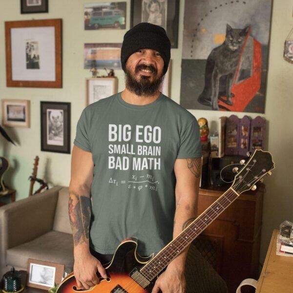 Big Ego Small Brain Bad Math T-Shirt: Political Humor Tee