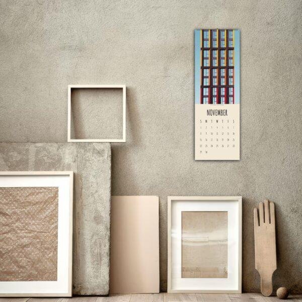 Modern Architecture Wall Calendar – Urban Photography, Industrial Style, Architect Gift, Slimeline