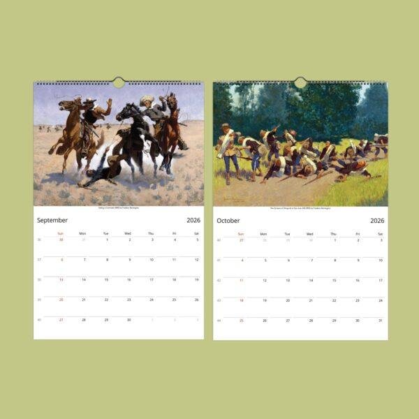 Frederic Remington Wall Calendar – Native American Art, Semi-Glossy Paper