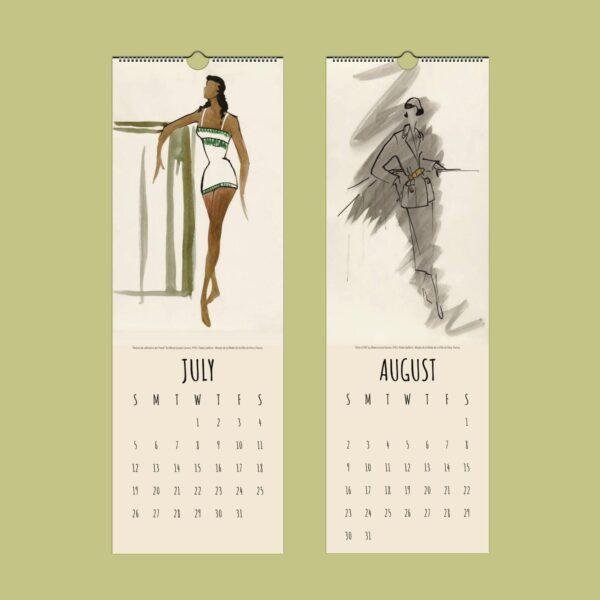 Parisian Elegance Wall Calendar – Marie-Louise Carven Fashion Art, Stylish Calendar Gift for Fashion Lovers, Women's Clothing Illustration