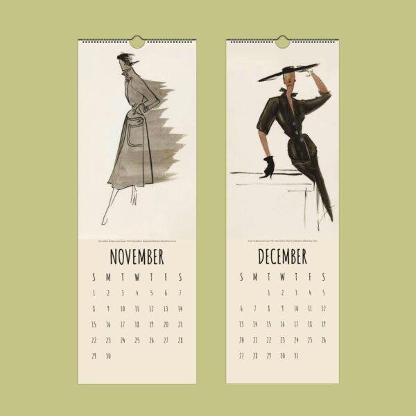 Parisian Elegance Wall Calendar – Marie-Louise Carven Fashion Art, Stylish Calendar Gift for Fashion Lovers, Women's Clothing Illustration