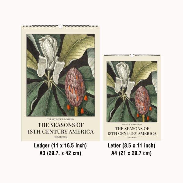 Mark Catesby Wall Calendar - British Artist, 18th Century Art, Biologist Gift, Semi-Glossy Paper
