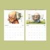 Surrealist Wall Calendar - Dali-Inspired Monthly Planner, Semi-glossy silk paper