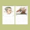 Surrealist Wall Calendar - Dali-Inspired Monthly Planner, Semi-glossy silk paper