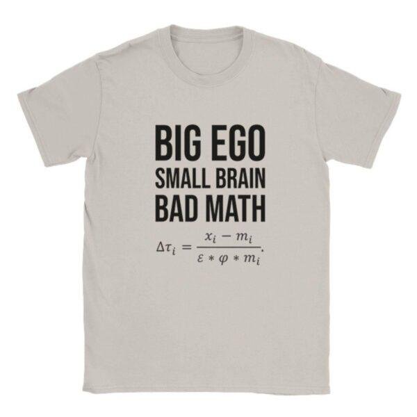 Big Ego Small Brain Bad Math T-Shirt: Political Humor Tee
