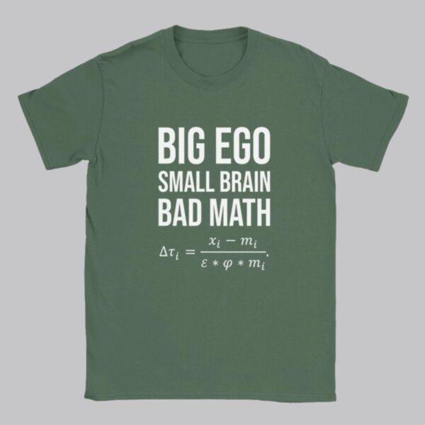 Big Ego Small Brain Bad Math T-Shirt: Political Humor Tee