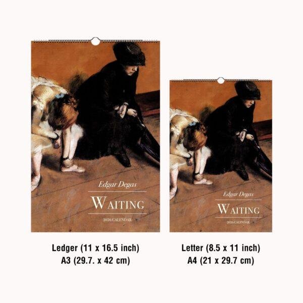 Edgar Degas Wall Calendar - Ballet Dancer, Impressionism Art, Semi-Glossy Paper