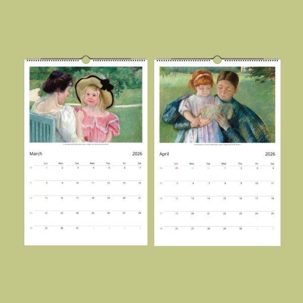 Mary Cassatt Wall Calendar – American Painter, French Impressionism, Female Artist Gift, Semi-Glossy Paper