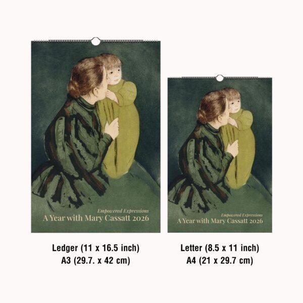 Mary Cassatt Wall Calendar – American Painter, French Impressionism, Female Artist Gift, Semi-Glossy Paper