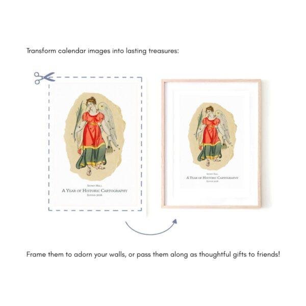 Sidney Hall Wall Calendar: Antique Constellation & Zodiac Sign Illustrations | Vintage Astronomy and Old World Maps | Unique Calendar Gift