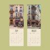 Parisian Dreams Wall Calendar – Paris Café Art, Eiffel Tower, Montmartre, Semi-Glossy Paper