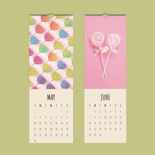 Pinup Wall Calendar - Sexy Retro Girl Pop Art, Colorful Candy Theme, Fun Women’s Decor, Unique Gift for Pinup Art Lovers