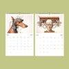 Surrealist Wall Calendar - Dali-Inspired Monthly Planner, Semi-glossy silk paper