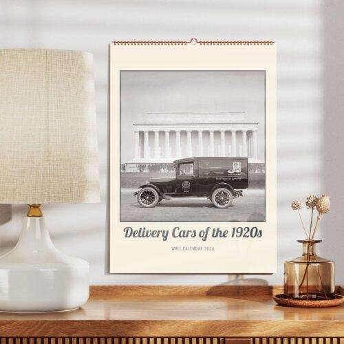 1920s Delivery Cars Wall Calendar - Car Collectors, Unusual Gifts, Semi-Glossy Paper