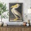 White Pelican Audubon Print - John James Audubon Bird Watching Art, Vintage White Pelican Wall Decor, Birds of America Poster