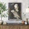 Snowy White Owl Audubon Print - John James Audubon Bird Watching Art, Vintage Owl Wall Decor, Birds of America Poster