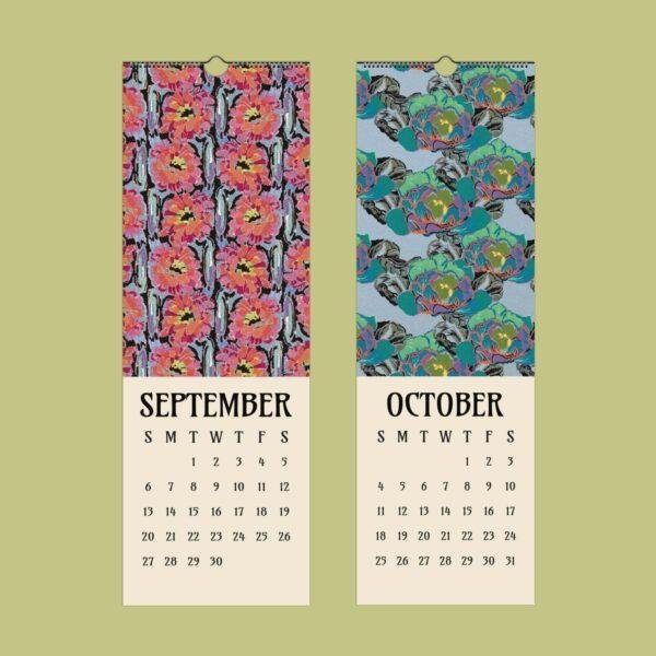 Art Deco Floral Wall Calendar – French Artist, Édouard Bénédictus, Semi-Glossy Paper