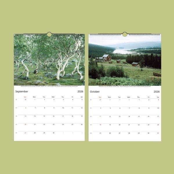 Swedish Calendar – Lapland Lakes Photography, Scandiavian Design, Semi-Glossy Paper