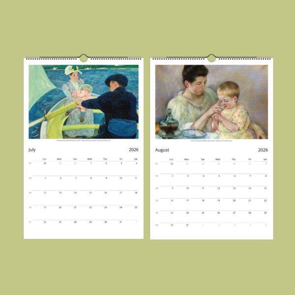 Mary Cassatt Wall Calendar – American Painter, French Impressionism, Female Artist Gift, Semi-Glossy Paper