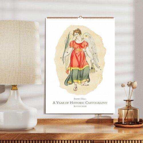 Sidney Hall Wall Calendar: Antique Constellation & Zodiac Sign Illustrations | Vintage Astronomy and Old World Maps | Unique Calendar Gift