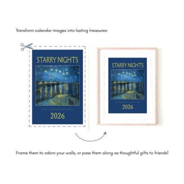 Vincent van Gogh Wall Calendar -Starry Night, Famous Painting, Semi-Glossy Paper