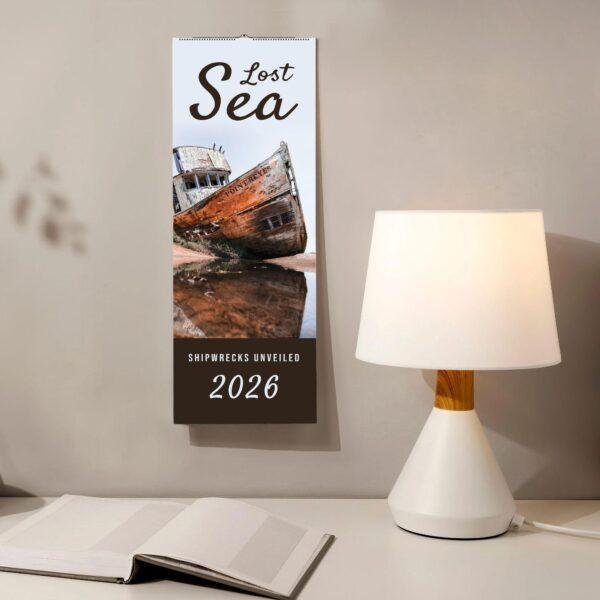 Shipwreck Beach Wall Calendar – Haunted Places, Lost Civilization, Underwater Ruins, Semi-Glossy Paper