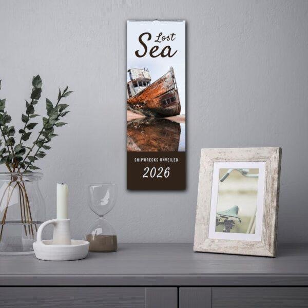 Shipwreck Beach Wall Calendar – Haunted Places, Lost Civilization, Underwater Ruins, Semi-Glossy Paper