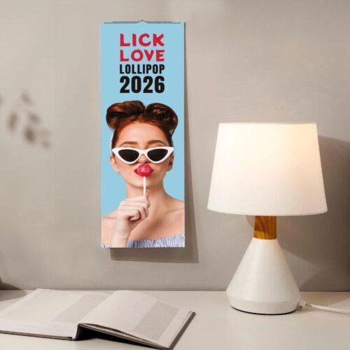 Pinup Wall Calendar - Sexy Retro Girl Pop Art, Colorful Candy Theme, Fun Women’s Decor, Unique Gift for Pinup Art Lovers