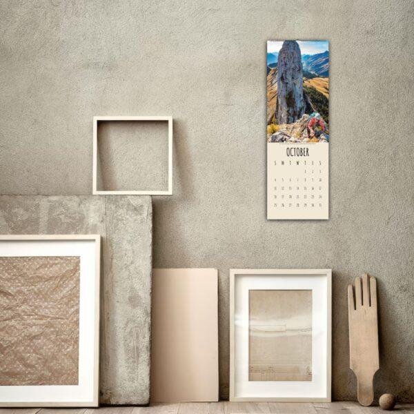 Climb On Wall Calendar – Mountain Scenery, Adventure Travel, Nature Photography, Semi-Glossy Paper