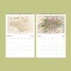 Antique World Map Calendar – Vintage Cartography, Country Atlas, Semi-Glossy Paper