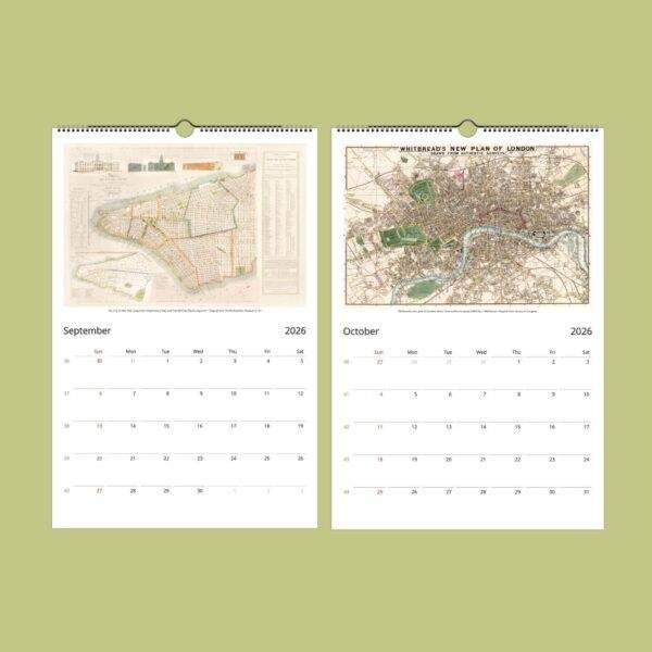 Antique World Map Calendar – Vintage Cartography, Country Atlas, Semi-Glossy Paper