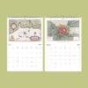Antique World Map Calendar – Vintage Cartography, Country Atlas, Semi-Glossy Paper
