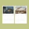 Currier & Ives Wall Calendar - American Artists, Heritage Decor, History Gift, Semi-Glossy Paper