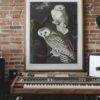 Snowy White Owl Audubon Print - John James Audubon Bird Watching Art, Vintage Owl Wall Decor, Birds of America Poster