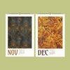 Botanical Calendar – Arts and Crafts, William Morris Style, Semi-Glossy Paper