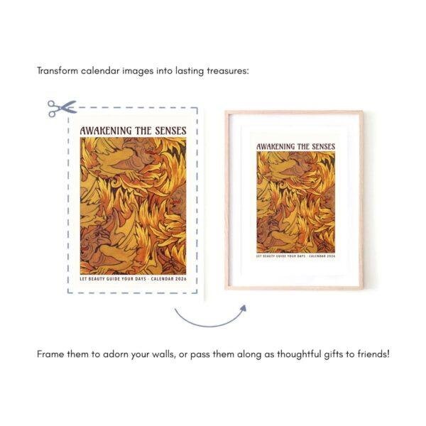 Botanical Calendar – Arts and Crafts, William Morris Style, Semi-Glossy Paper