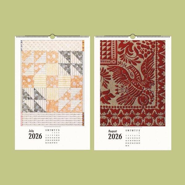 American Folk Art Wall Calendar – Pattern Design, Semi-Glossy Paper