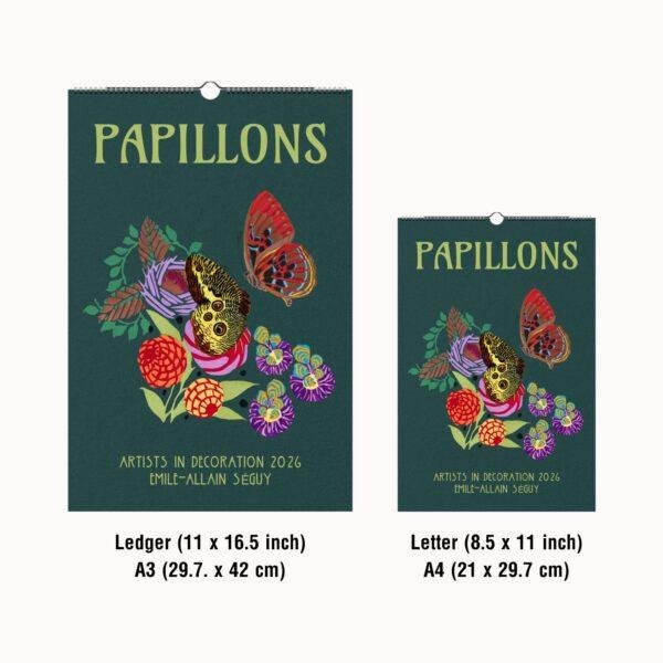 Art Deco Butterfly Wall Calendar – French Artist EA Séguy, Papillons, Semi-Glossy Paper